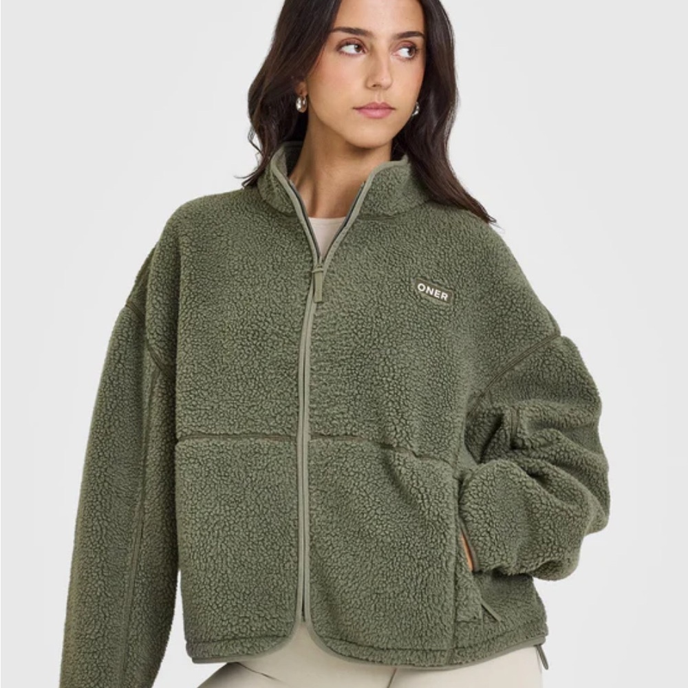 Oner Active Zip Through Fleece Jacket Alpine Green